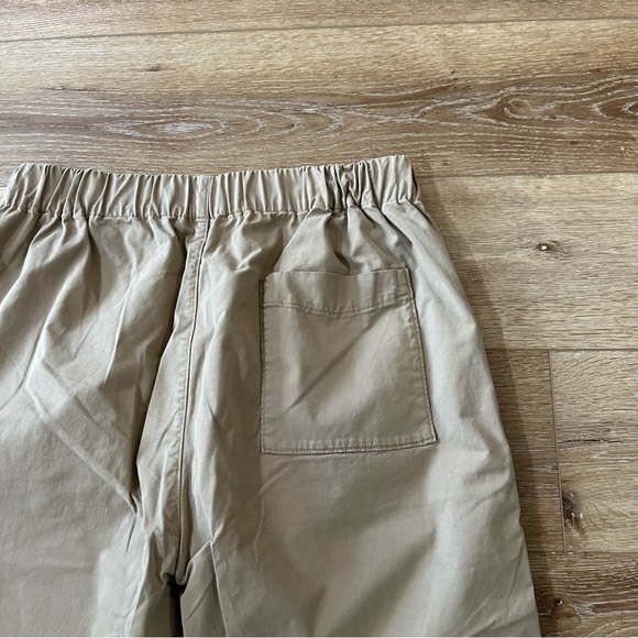 Quince Organic Stretch Cotton Wide Leg Pant Chino Pants in Light Khaki Sz 16 NWT - Picture 8 of 10